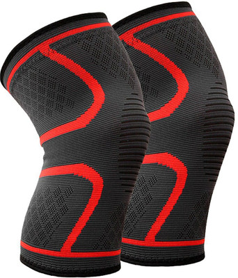 FY Sports Knee Compression Sleeve for Men and Women Knee Support Brace for Running Knee Support(Red)