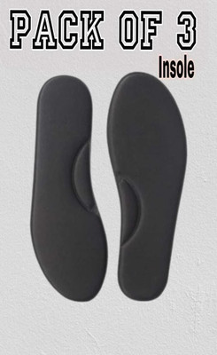 ADOBO Memory Foam Insole for Men All Types of Shoes (3-Pair of Size-6UK) Insole(Black)