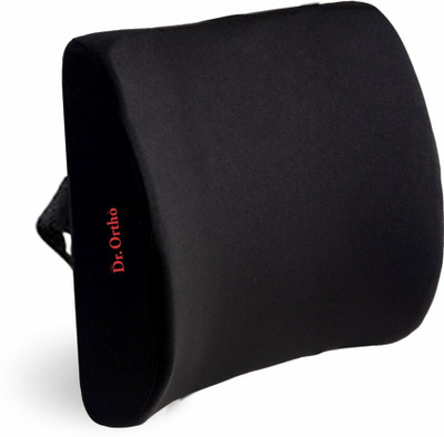 Dr. Ortho Orthopaedic Back Support (Backrest) - High Density Memory Foam Back / Lumbar Support(Black)