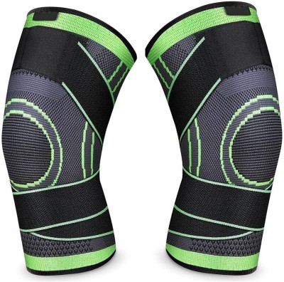 ShopiMoz Knee Compression Support for Gym Running Cycling Jogging Workout Pain Relief Knee Support(Green)