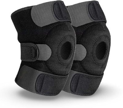 HouseOfCommon Magnetic Knee Support Open Patella for Men and Women Knee cap brace|Knee Guard Knee Support(Black)