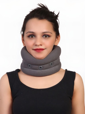 ORANCLE Premium Unisex Adjustable Soft Cervical Collar for Support & Pain in Neck (GREY) Neck Support(Grey)