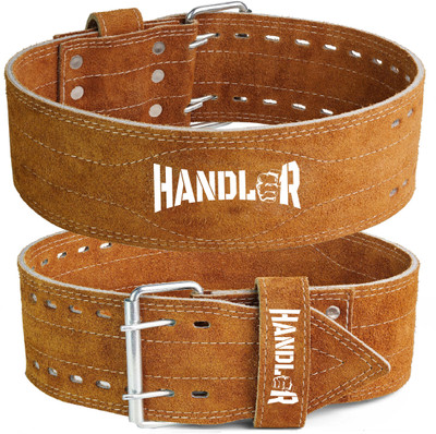 HANDLER Real Leather 8mm Thick PowerLifting back Pain support Squatting Fitness Gym Belt Weight Lifting Belt