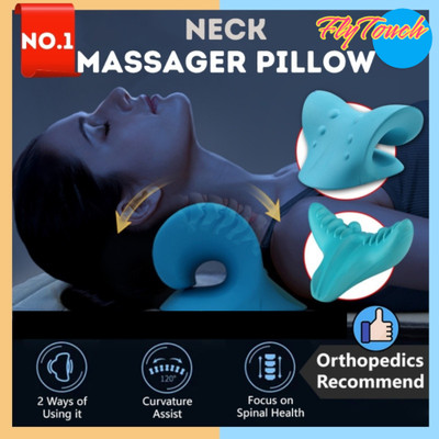 Draper Neck Shoulder Stretcher Relaxer Cervical Neck Massage Pillow For Pain Relief Cervical Pillow