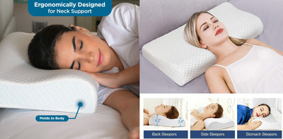 HIRUSH ENTERPRISE Memory Foam Fruits Sleeping Pillow Pack of 1(White)