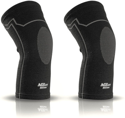 AGEasy Comfort Knee Cap Anti-Slip with Cotton Inner Lining for Knee Pain Relief Knee Support(Grey)