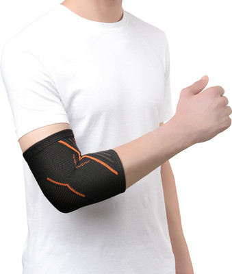 TYNOR Elbow Support Air, Black & Orange, Small, 1 Unit Elbow Support