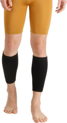 FLAMINGO Calf Support Compression Sleeves for Pain Relief, Torn Muscle for Unisex (M) Calf Support(Black)