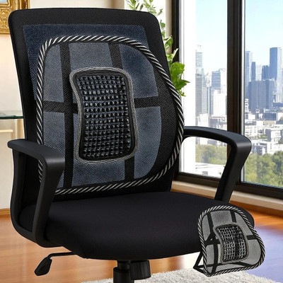 Lumbar Spine Support Lumber Cushion with Adjustable Acupressure Back / Lumbar Support(Black)