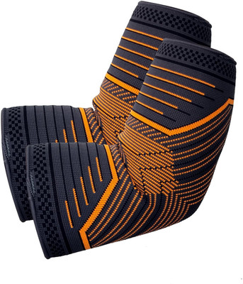 uRock Elbow Support Compression Sleeve brace for pain relief Elbow Support(Orange)