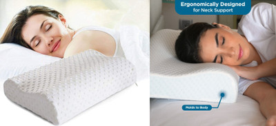 PRATIK MARKETING Memory Foam Alphanumeric Sleeping Pillow Pack of 34(White)
