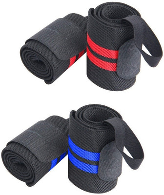 Raizex Combo Pack of Wrist Support Band with Thumb Loop for Gym Men and Women-Pack of 2 Wrist Support(Red)