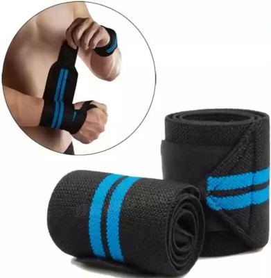 Buyab factory Gym Wrist Strap with Thumb Loop – Ideal for Lifting Workouts Wrist Support(Black, Blue)