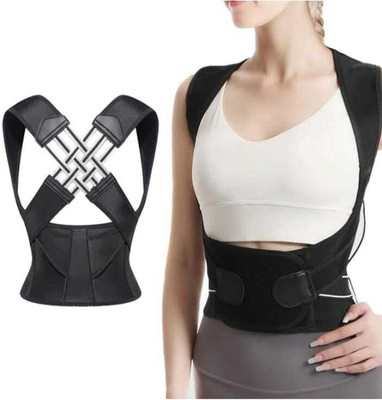 BRIJJ HELTH CARE Neoprene Breathable Back Posture Corrector for Men & Women (Black) Posture Corrector(Black)