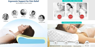 RUSHABH ENTERPRISE Memory Foam Polka Sleeping Pillow Pack of 1(White)
