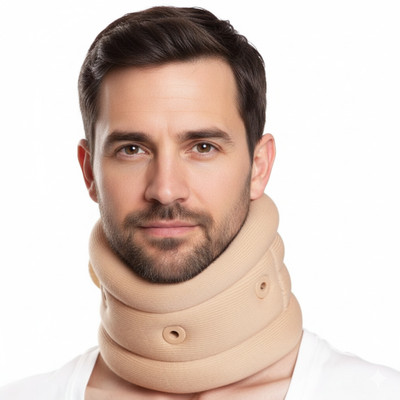 Dr. Detox Cervical Collar Soft with Support Neck Support(Beige)