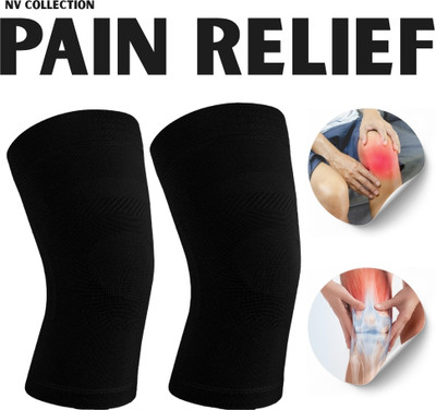 NV COLLECTION Comfortable Knee Grip for Natural Movement Knee Support(Black)