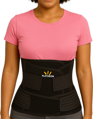 PLETHEON tummy reduction Shapewear Post pregnancy belt Abdominal belt after delivery for Abdominal Belt(Black)