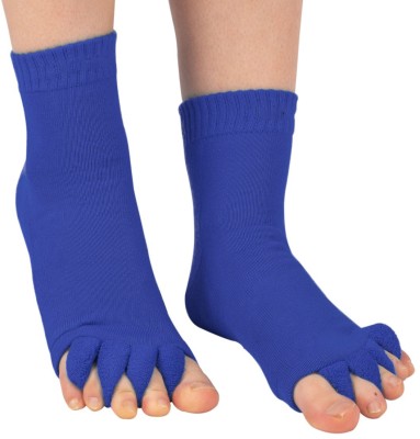 Evissa Foot Alignment Socks - Toe Separator for Comfortable Foot Supports For Women Foot Support(Blue)