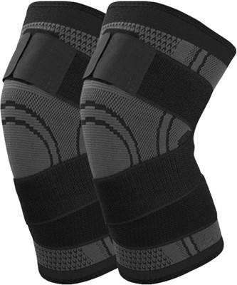Shopeleven Pain Relief Compression Knee Support Gym Running Jogging Sports Workout Sleeve Knee Support(Black)