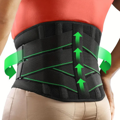Xfinity Fitness LUMBAR SUPPORT WITH HINGES FOR BACK PAIN AND SPINE CORRECTION Back / Lumbar Support(Black)