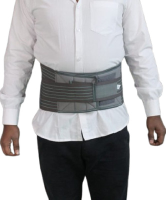 OM SURGICAL STORE Back Pain Belt For Women Back Pain Belt For Men Back Lumbar Support Back / Lumbar Support(Grey)
