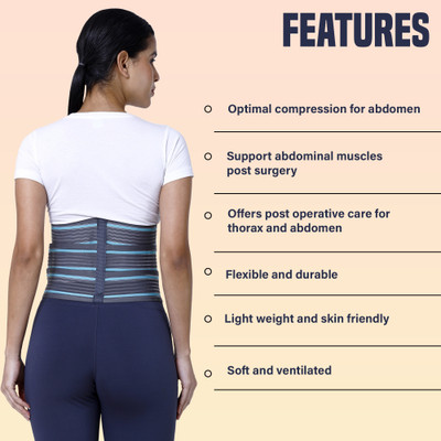 MsOrthtics Abdominal Belt after delivery Tummy Reduction Trimmer Abdominal Belt(Grey)