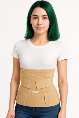 PLETHEON abdominal belt after delivery for tummy reduction Back & Abdomen Support Abdominal Belt(Beige)