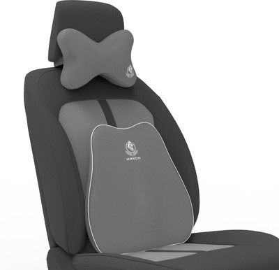 MRRON Bone Slim Orthopedic Memory Foam Lumbar Backrest Neck Rest Cushion for Car Seat Posture Corrector(Black)
