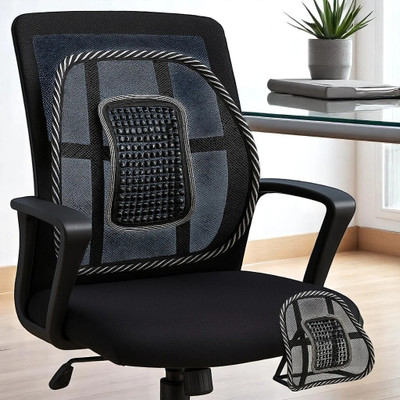 Lumbar Backrest Lumber Cushion Adjustable with Acupressure Back / Lumbar Support(Black)