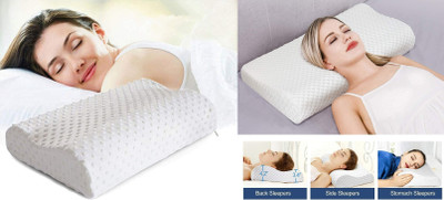 RUSHABH ENTERPRISE Memory Foam Quotes Sleeping Pillow Pack of 1(White)