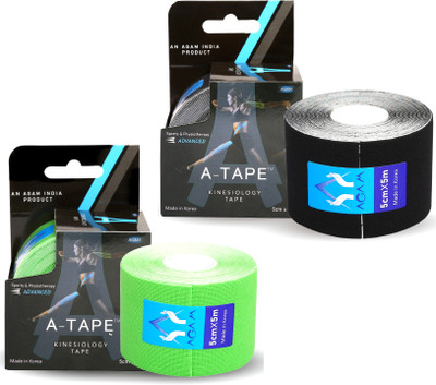 Agam A-Tape Kinesiology Tape (Pack of 2) Kinesiology Tape(Beige, Black)