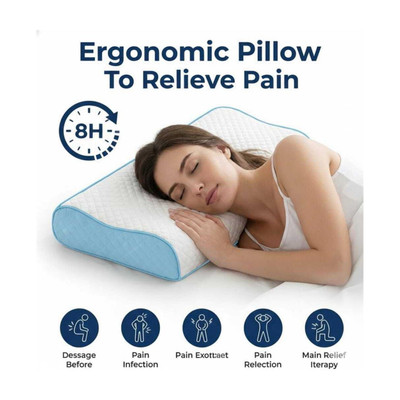 Kartona Orthopaedic Cervical Pillow - Ergonomic Pillow to Relieve Pain Cervical Pillow(Blue)