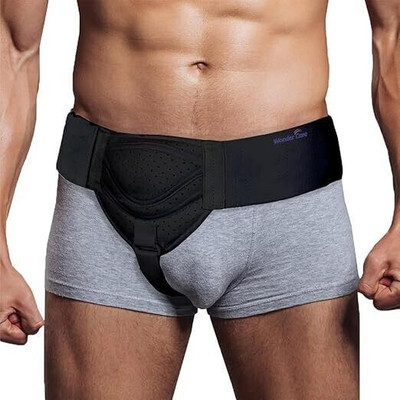 Wonder Care Cotton Inguinal Hernia Belt for Men – Pain Relief Truss with Pads Back / Lumbar Support(White)