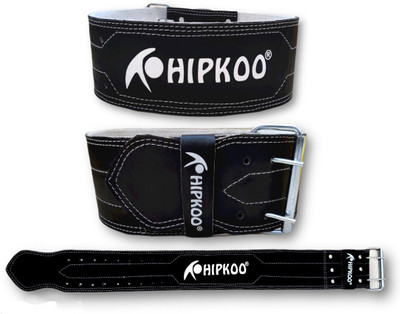 Hipkoo Sports 4 Inch Wide Pro Leather Weight Lifting Belt (Back Support) Abdominal Belt