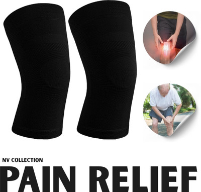 NV COLLECTION Soft Knee Sleeve for Easy, Pain-Free Walking Knee Support(Black)