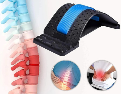 BOLDHIGH Multi-Level Back Stretcher Device, Lumbar Back Stretching Device for Unisex Back / Lumbar Support(Black)