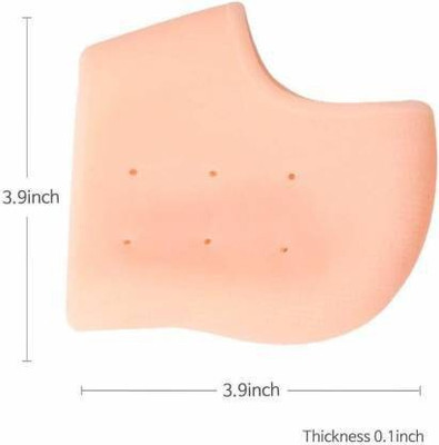 CTIYACART Soft Silicon Gel Half Toe Sleeve Forefoot Pads for Pain Relief SHS11 Heel Support(Beige)