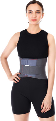 ShagunenterPRIc A652-Lumbar Sacral LS belt Waist Belt for Men & Women Back Pain Relief, Slip Back / Lumbar Support(Grey)