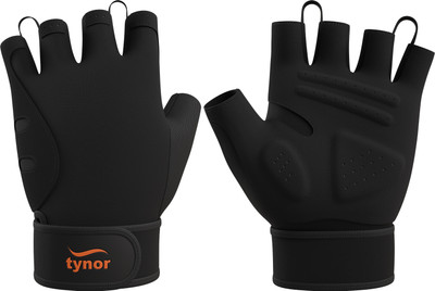TYNOR Tynogrip Training Gloves with support, Black, Small, 1 pair Hand Support(Black)