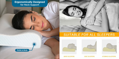 RUSHABH ENTERPRISE Memory Foam Fruits Sleeping Pillow Pack of 1(White)