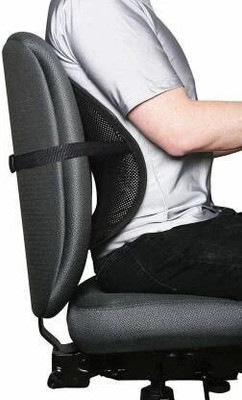 MH VILLA Car Seat Chair Massage Back Lumbar Support Mesh Ventilate Cushion Pad Back Support Back / Lumbar Support(Black, Grey)
