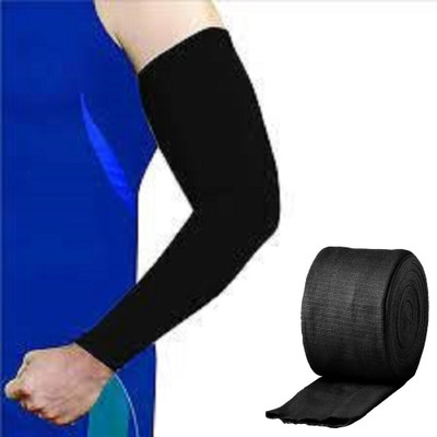 KREVETY Elbow Support Sleeve For Cricket Tubular Cricket Sleeve Elbow Support(Black)
