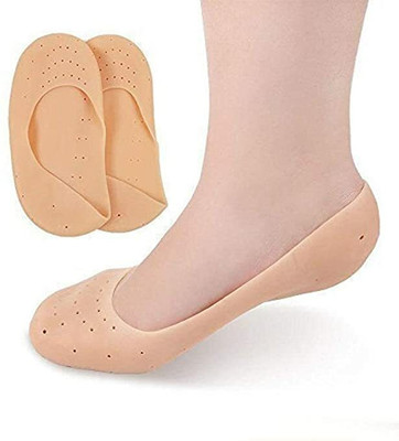 Paper Wings Anti Crack Full Length Silicon moisturizing Heel Socks for Heel Cracks Heel Support