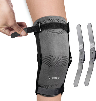 VISSCO Elastic Knee Cap Support with Hinges to provide Knee Pain Relief (SINGLE) Knee Support