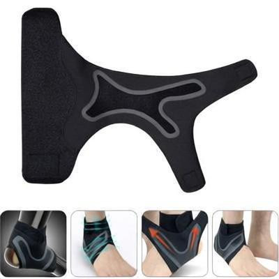 Lucacci Right Leg - L Size Breathable Adjustable Ankle Brace Elastic Sprain Foot Sleeve Ankle Support(Black)