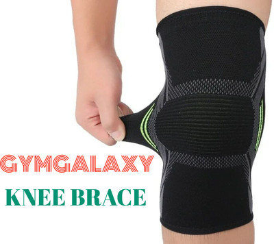 GYMGALAXY 1 PCs Anti-Slip And Breathable Knee Support For Men Gym Squats Knee Support(Black, Grey)