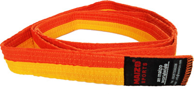 MAIZO Judo Karate Matial Arts 280 Cm Belt Abdominal Belt(Orange, Yellow)