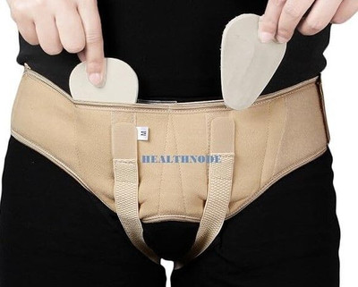 healthnode INGUINAL HERNIA BELT FOR SUPPORT WITH REMOVABLE PRESSURE PADS DOUBLE PAIN RELIEF Supporter