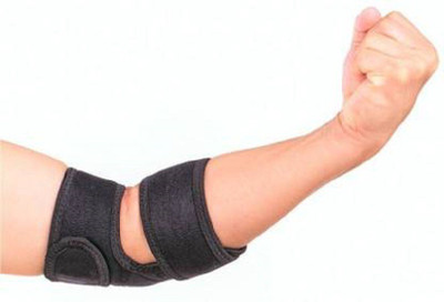 vyzoe High Quality Adjustable Neoprene Elbow Support (Black) Elbow Support